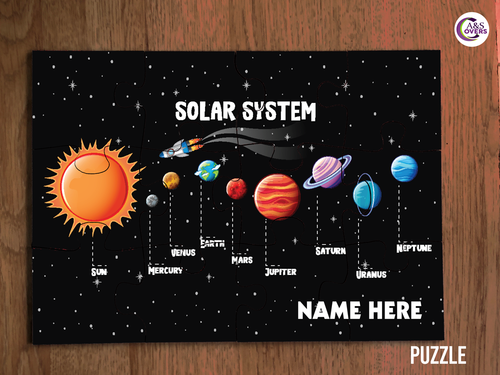 Solar System Wood Puzzle