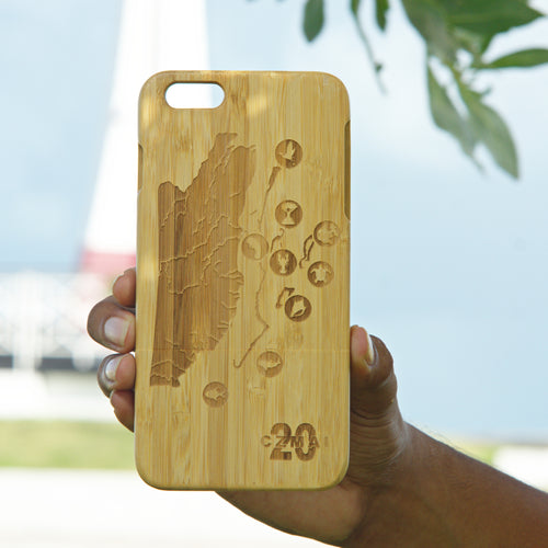 iPhone 6+/6S+ wooden phone case (Coastal Zone Management Authority & Institute design) - A&S Covers