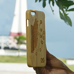 iPhone 6+/6S+ wooden phone case (Coastal Zone Management Authority & Institute design) - A&S Covers