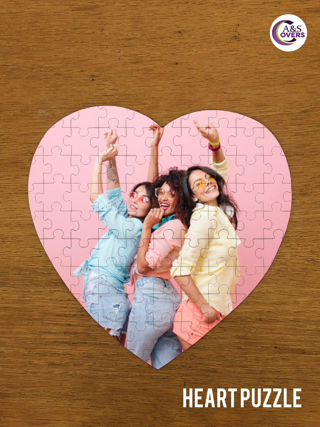 Heart Cardboard Puzzle - A&S Covers