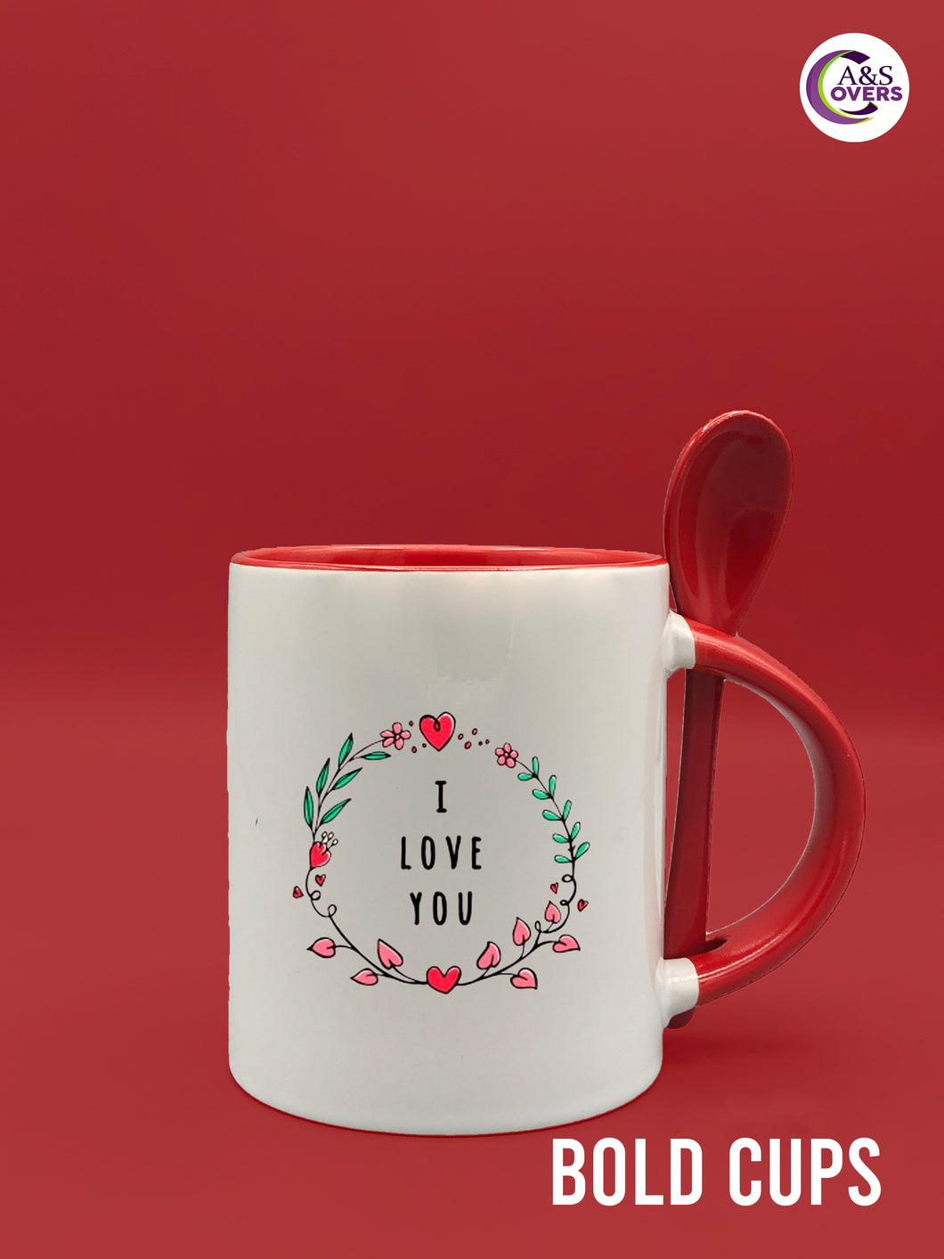 Custom Red Bold Cup - A&S Covers
